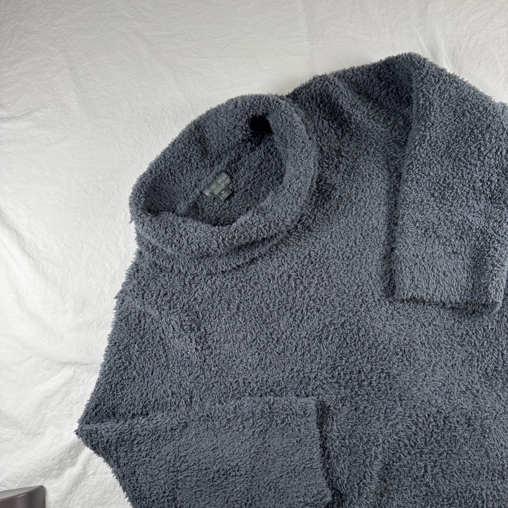 Barefoot Dreams CozyChic Women's Size XL Gray Knit Cowl Neck Pullover Sweater